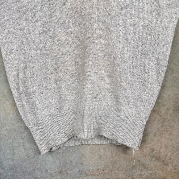 VTG 60s Knit Sweater Vest Mens M Gray V Neck Plain True Vintage Orlon Pullover - Picture 7 of 8